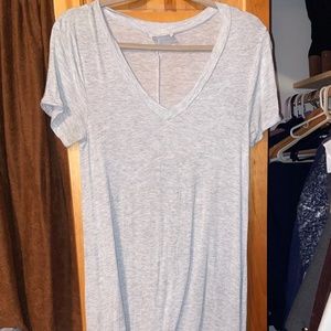 Women's Gray T-shirt Dress, Size M